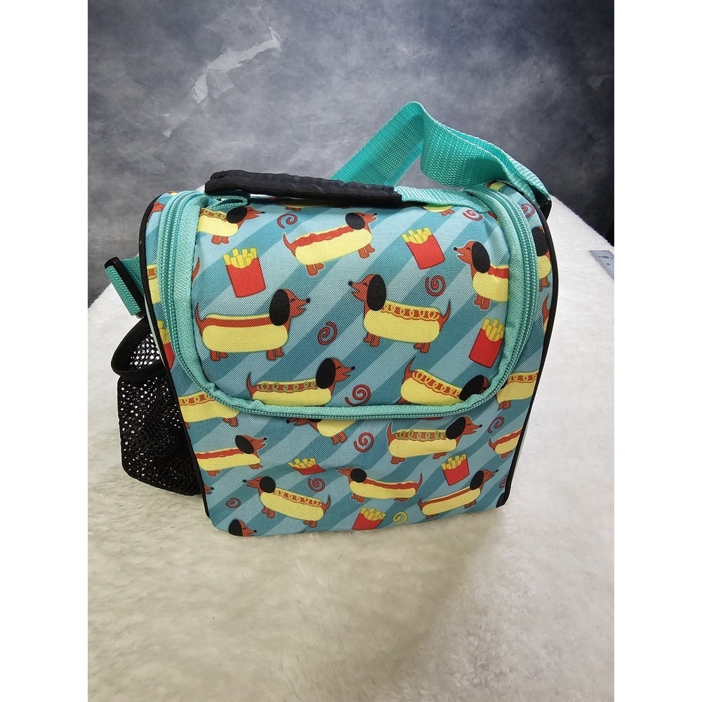 LOTG Lunch On The Go Dachshund Insulated Lunch Box Tote With Shoulder Strap